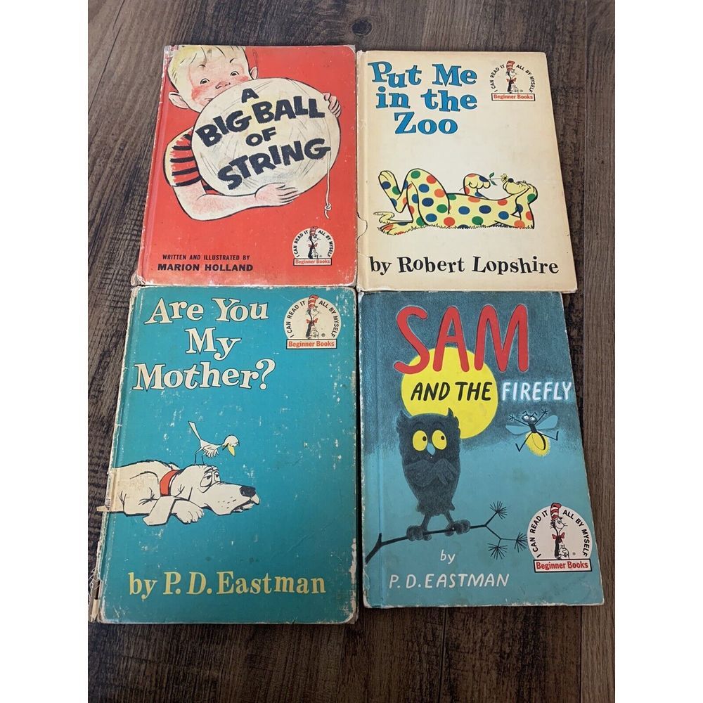 4 Vintage 50s & 60s Beginner Books By Robert Lopshire, P.D. Eastman & Marion